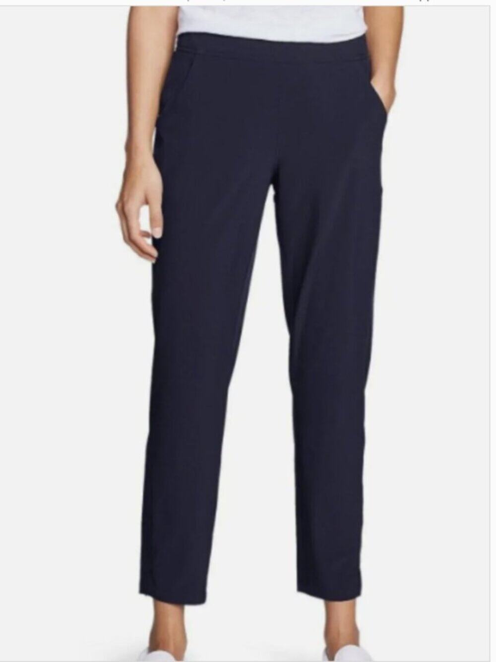 Eddie Bauer Women's Lightweight Navy Traveler Ankle Pants Size XL
